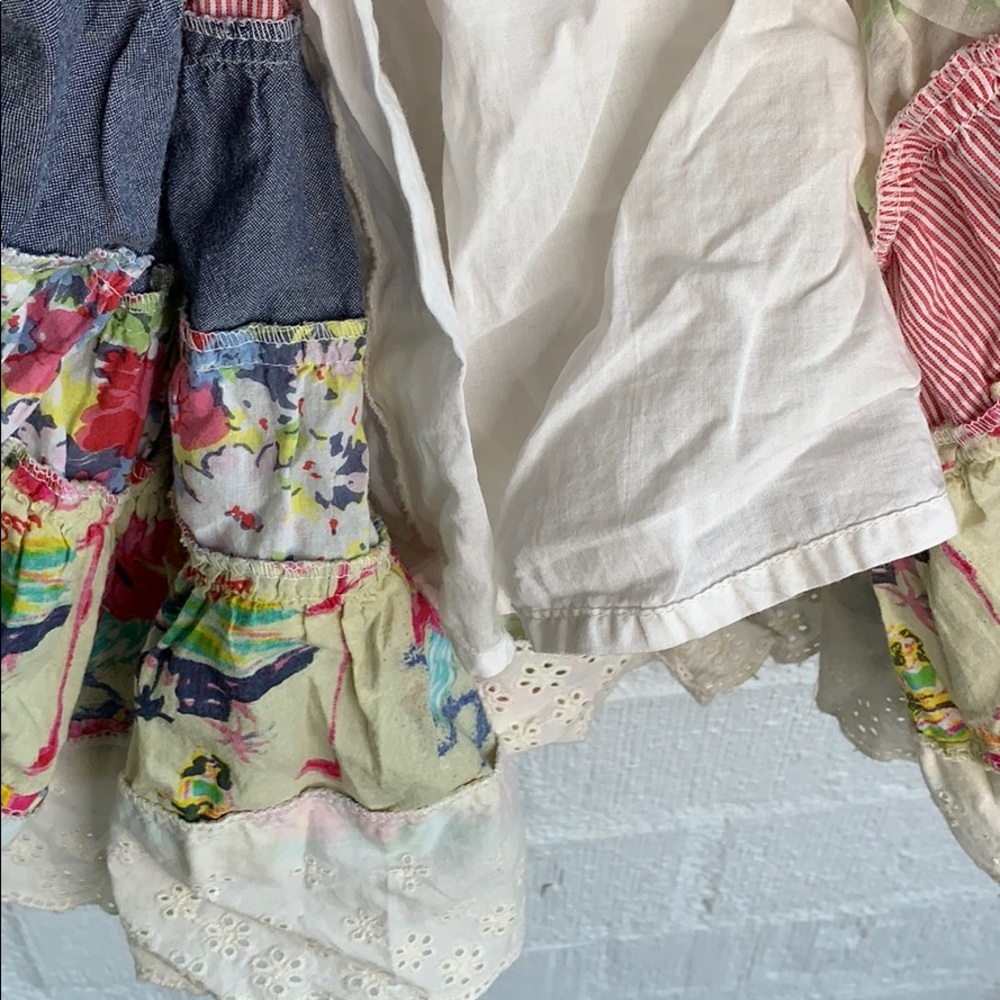 Cutey Couture Patchwork Ruffle Layer Dress sz 5/6 - Picture 8 of 8